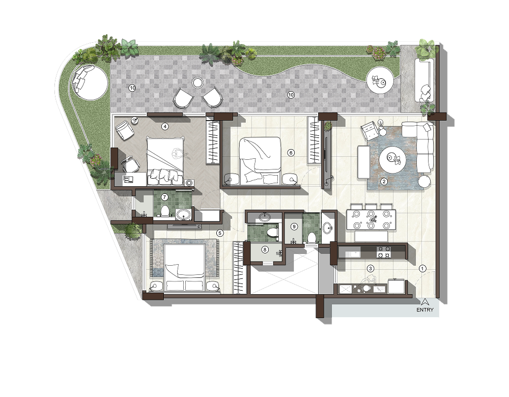 Avant Park West 3 BHK floor plan