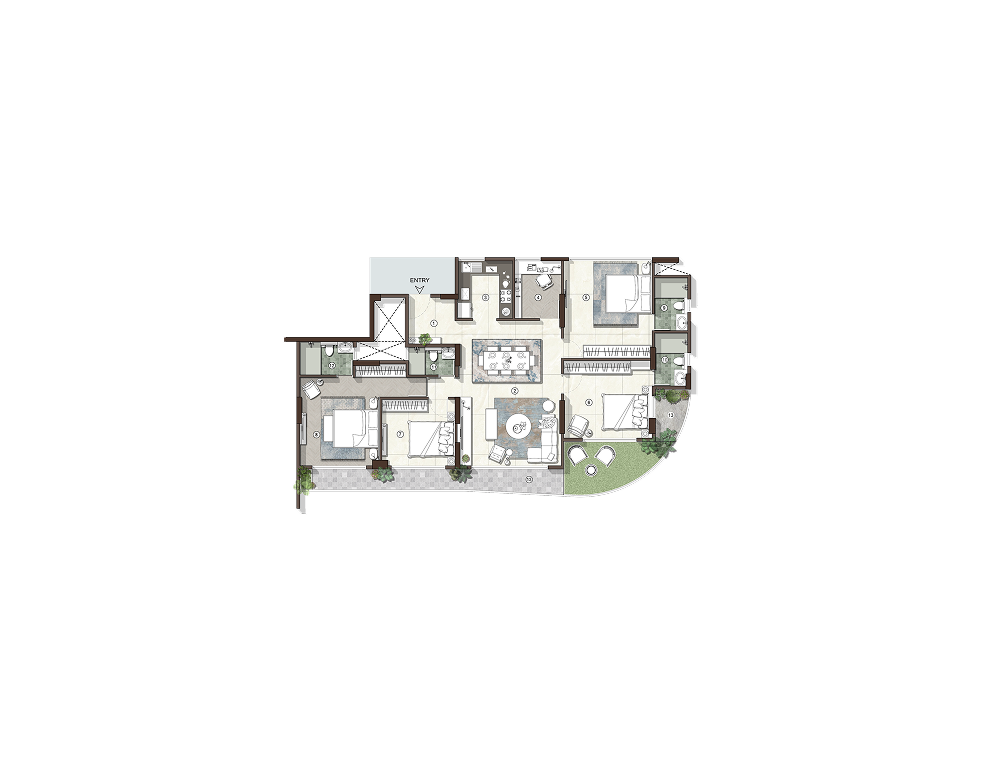 Avant Park West 4.5 BHK terrace plan