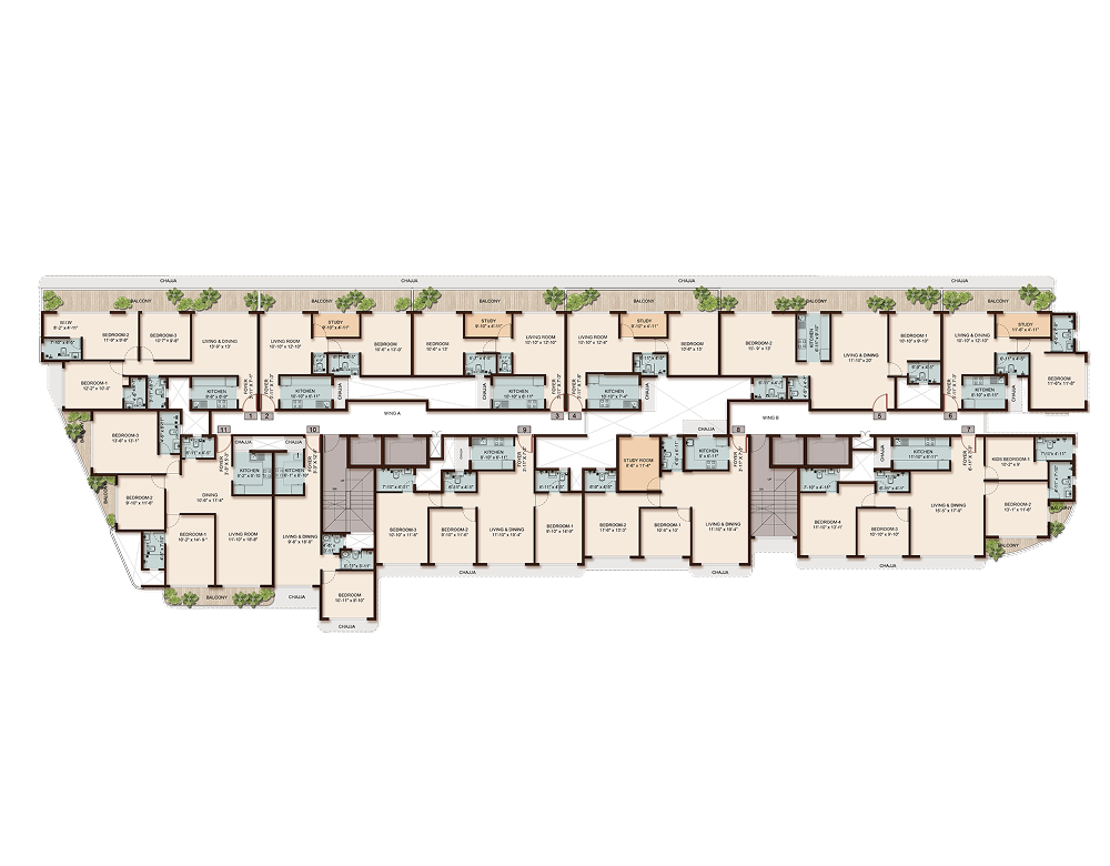 Avant Park West 6th floor plan