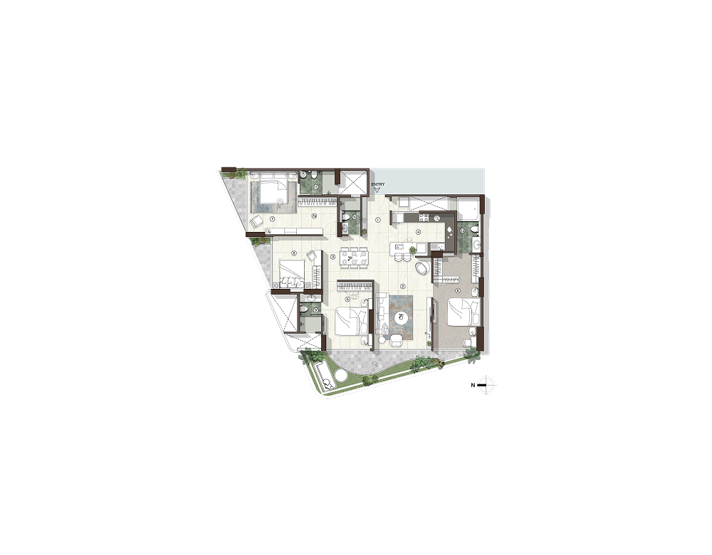Avant Park West 4 BHK floor plan